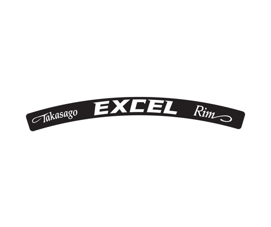 adesivi per cerchi ruote excel rim 21-19-18-17 nero bianco
