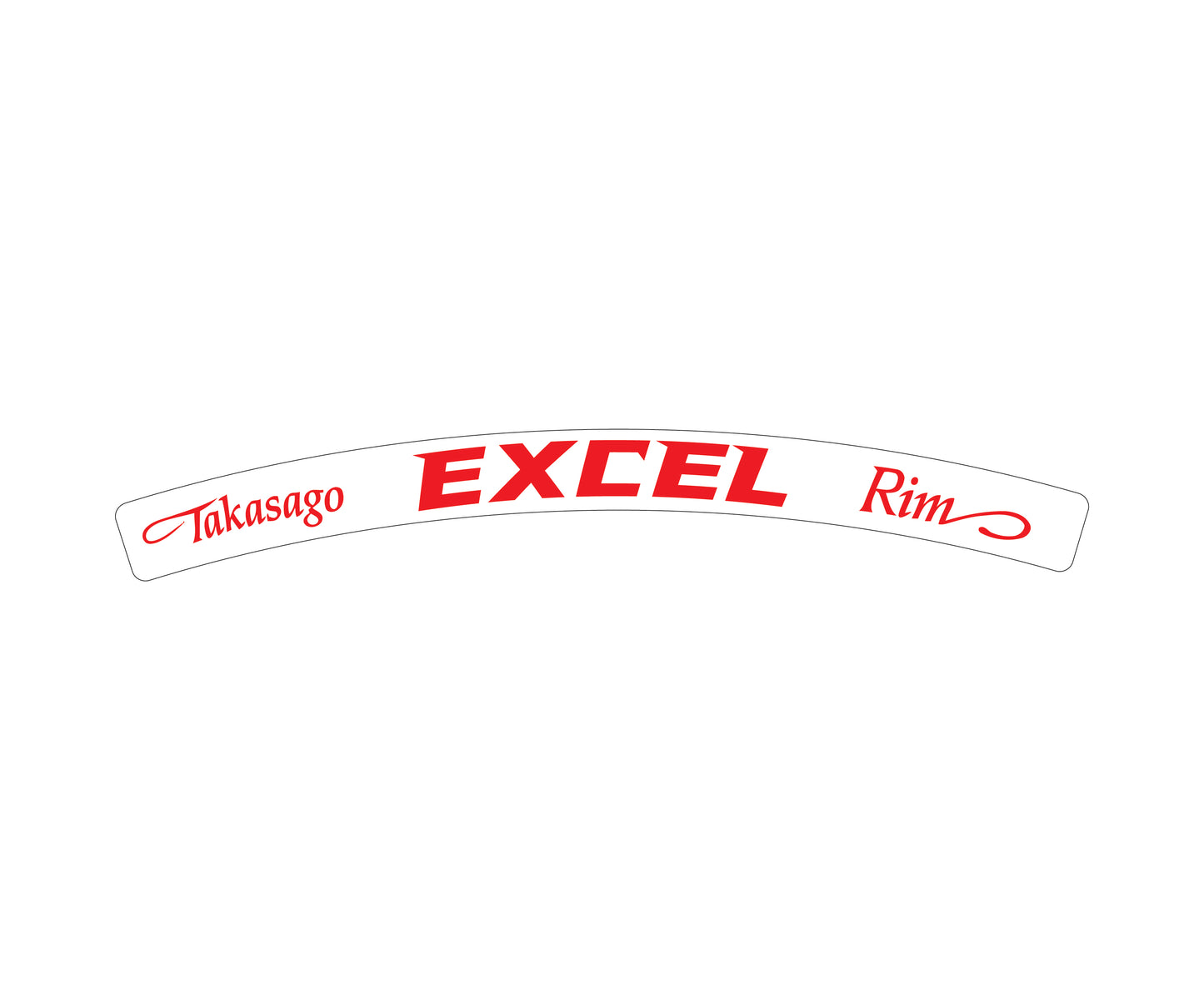 adesivi per cerchi ruote excel rim 21-19-18-17 trasparente e rosso
