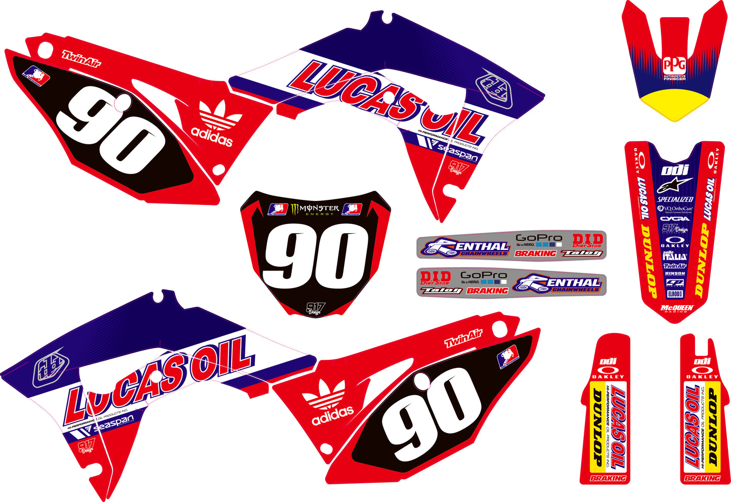 Grafiche Honda Replica Lucas Oil