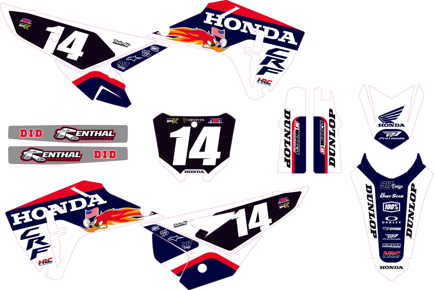 Grafiche Honda Firebird White