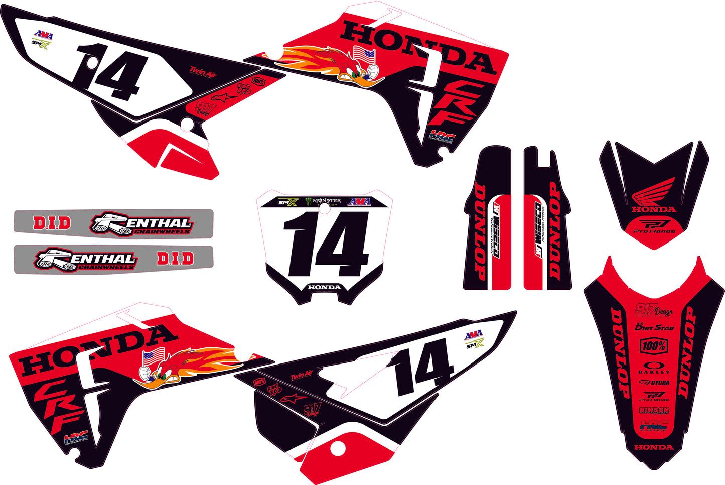 Grafiche Honda Firebird Black