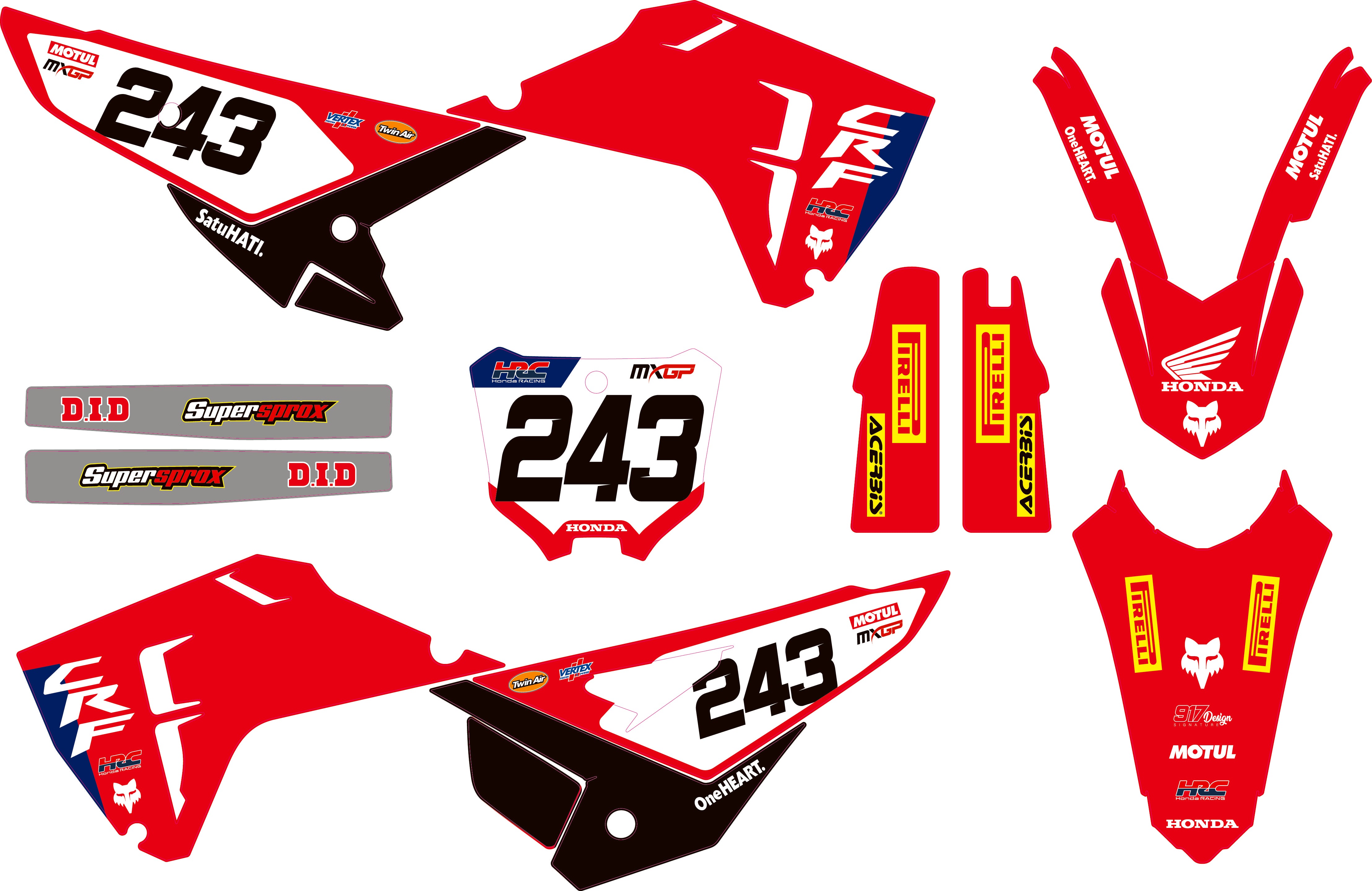Kit Grafiche Honda Replica MXGP '25 – 917 Design