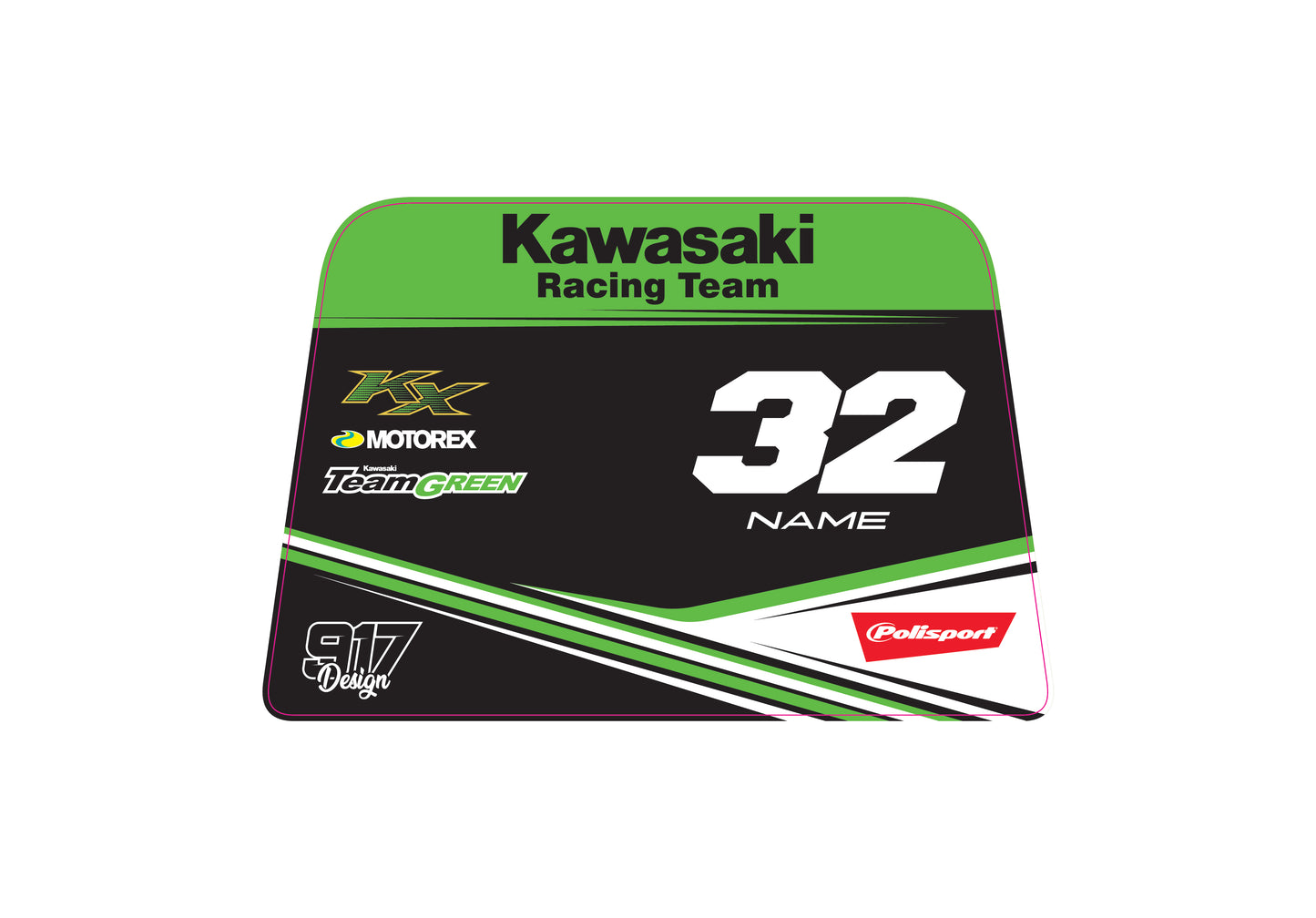Adesivo Cavalletto Polisport Kawasaki