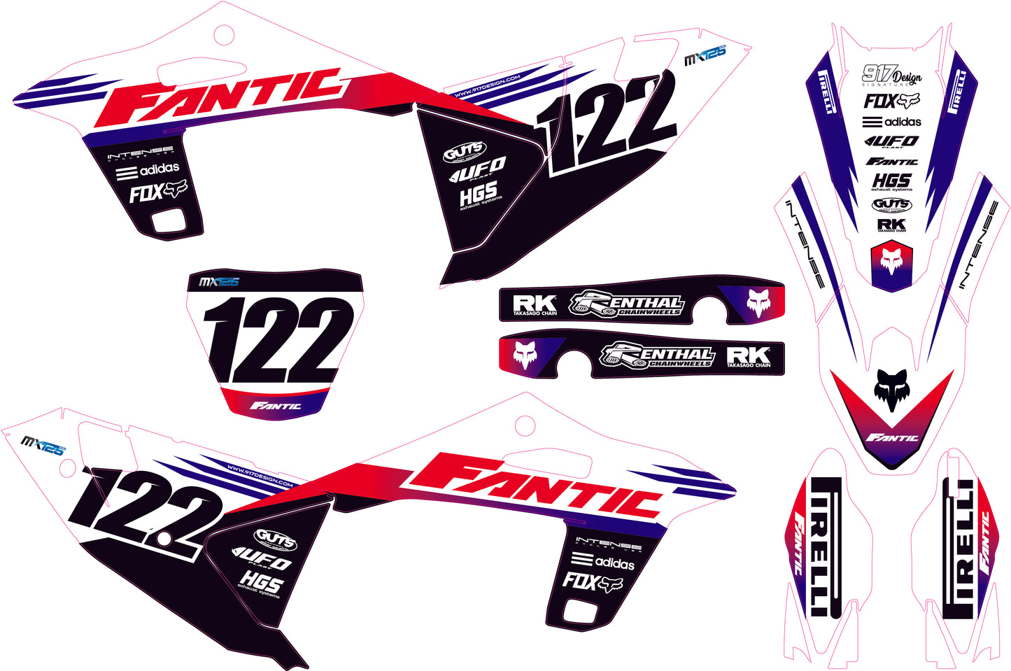 Grafiche Fantic Pulse White