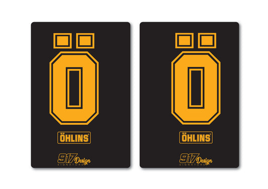 Adesivi forcella Ohlins neri