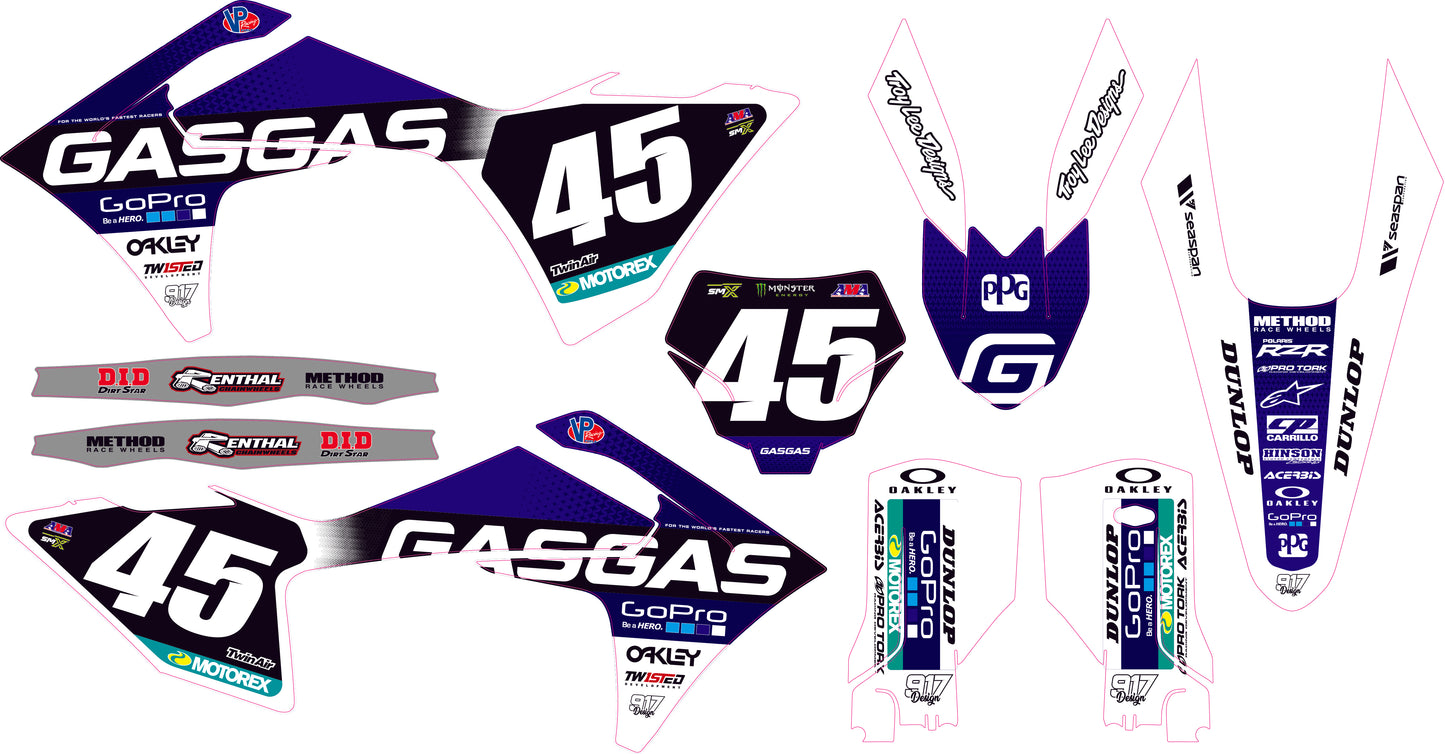 Grafiche GasGas Pro Line White