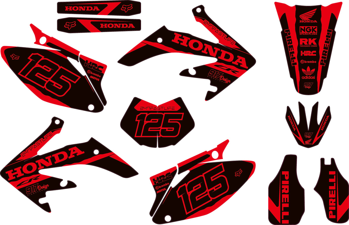 Hm Racing Kit Grafiche HM/Vent Race Red – 917 Design