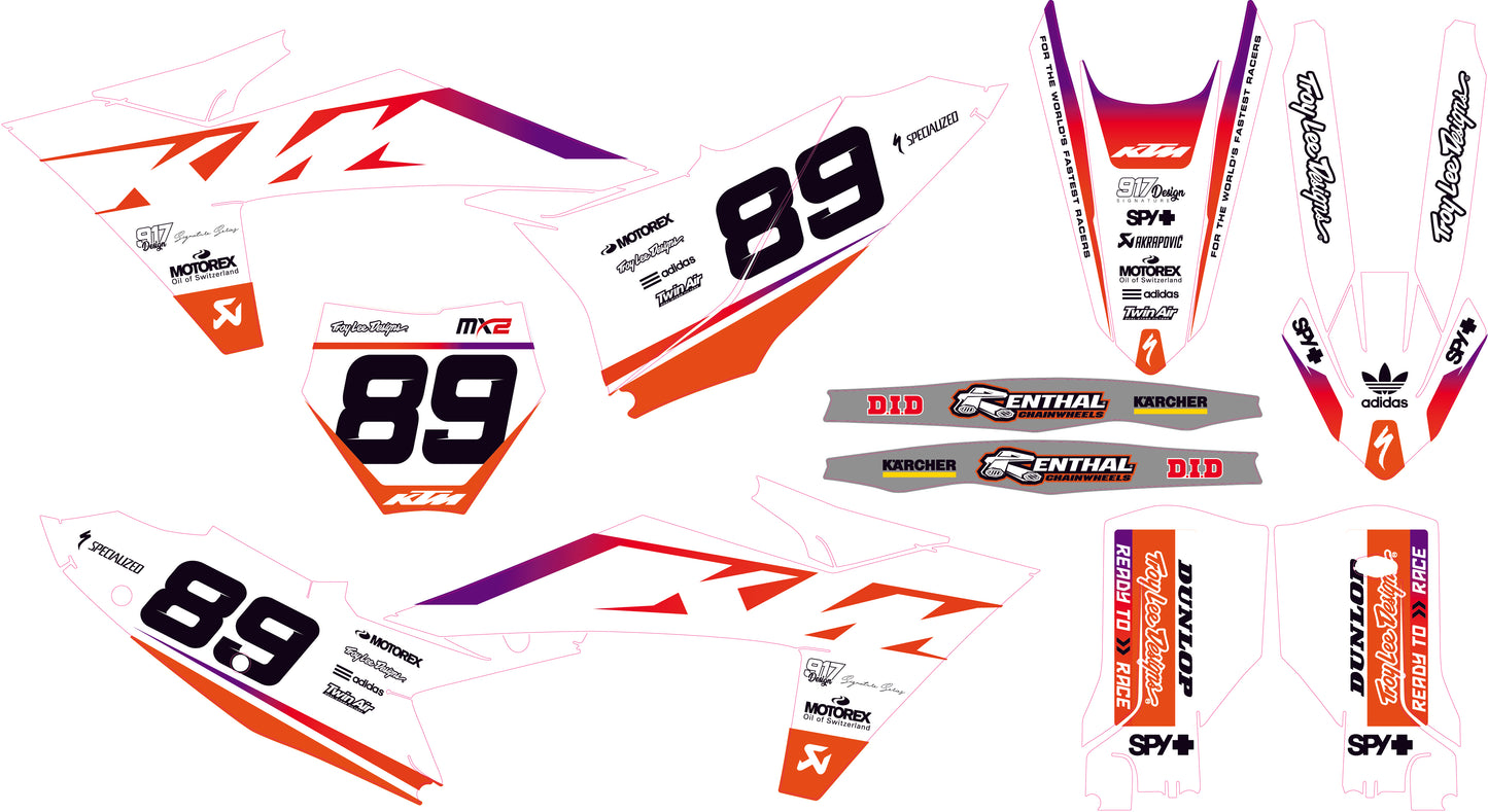 Grafiche KTM Pure Racer White