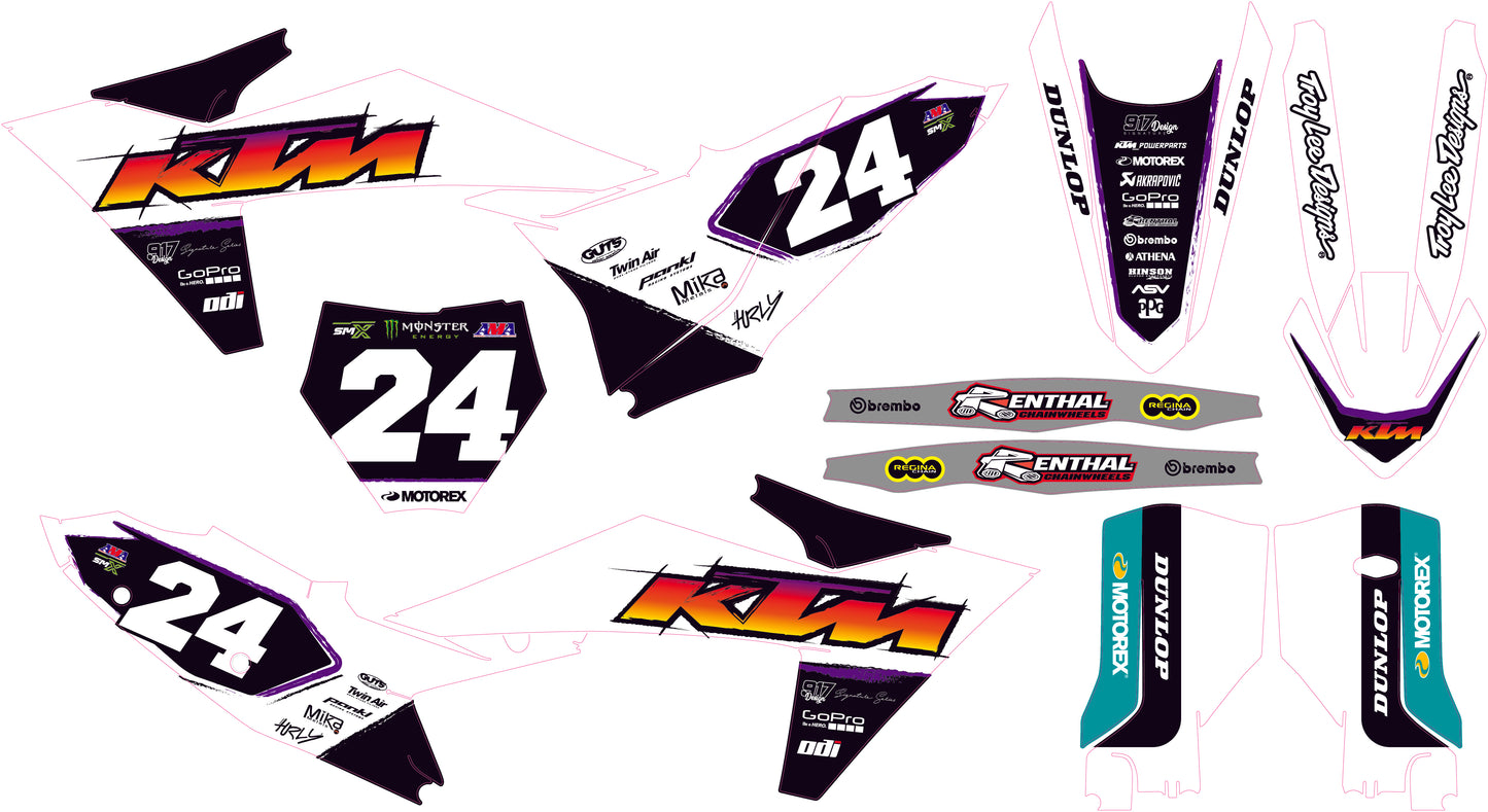 Grafiche KTM Retrò White