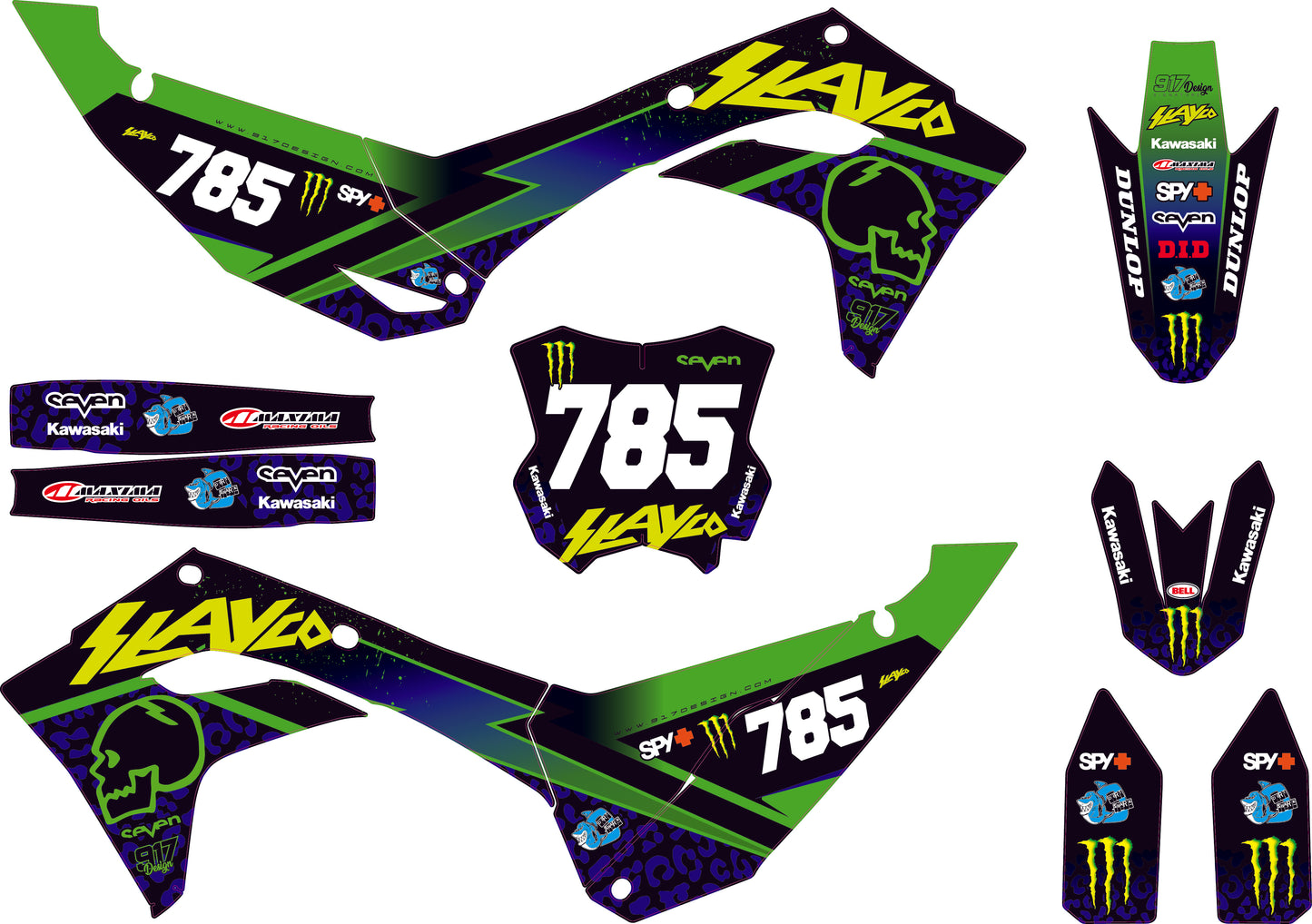 Kawasaki Slay Panther Edition Graphics Kit