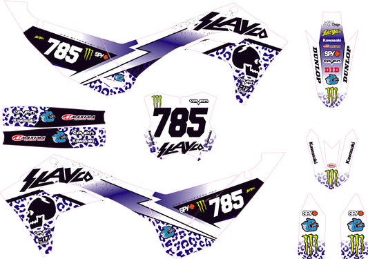 Grafiche Kawasaki Slay Panther White Edition