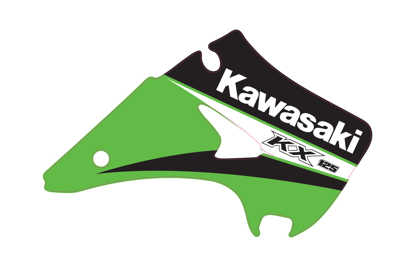 KX 125 250 2006, grafiche convogliatore verde originali