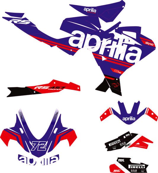 Kit grafiche blu rs457 trofeo