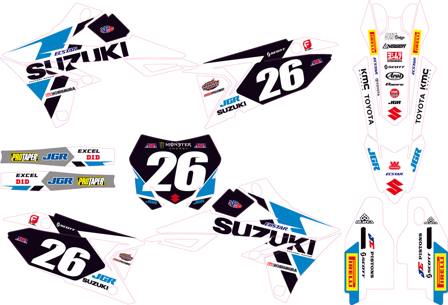 Grafiche Suzuki Replica Team JGR White