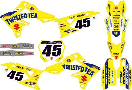 Grafiche Suzuki Replica Twisted Tea '25 Yellow