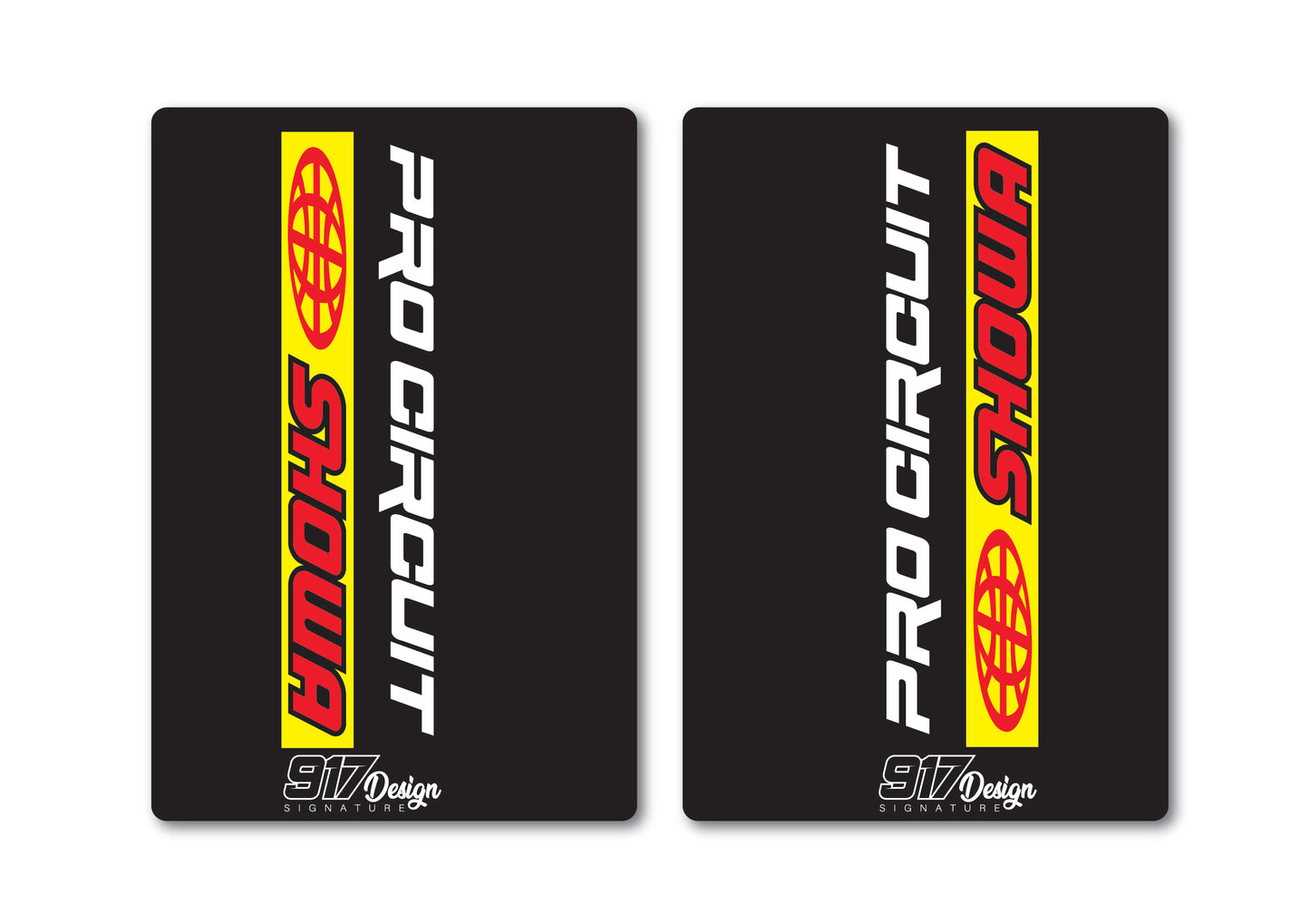 Showa Pro Circuit black fork stickers