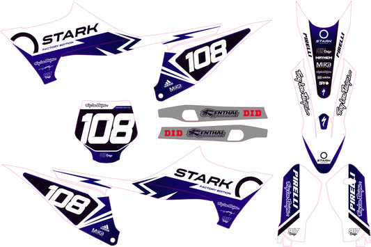 Kit adesivi STARK VARG bianche viola stark storm white factory