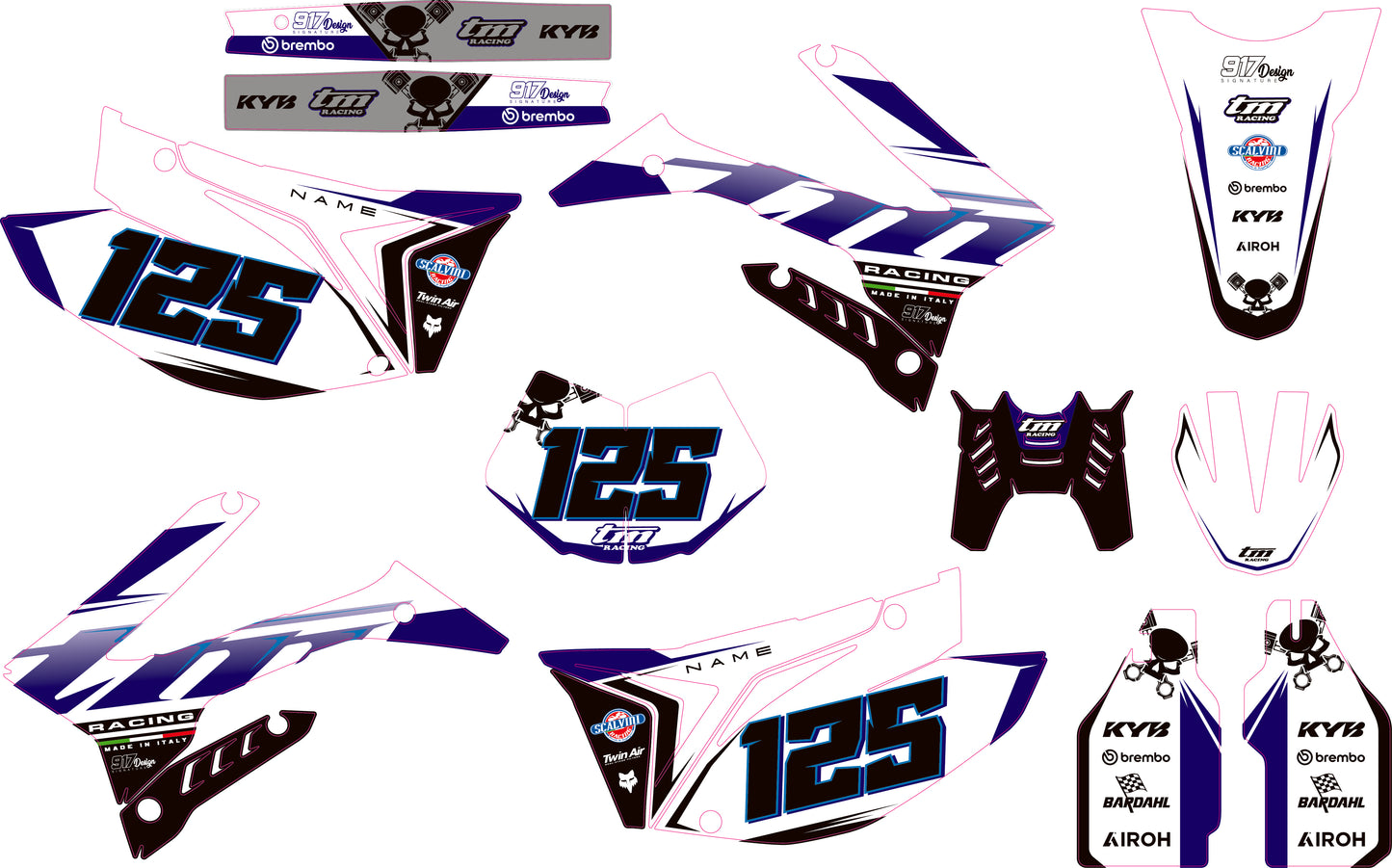 Grafiche Tm grenzgaenger smr, smx, 100% personalizzate
