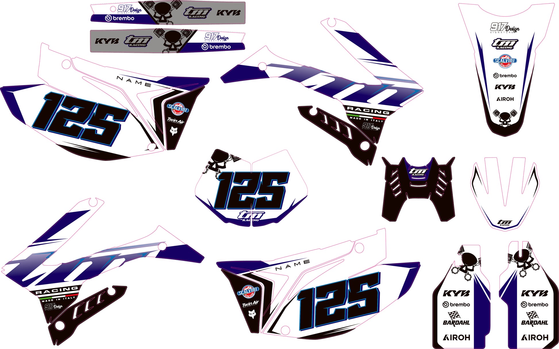 Grafiche Tm grenzgaenger smr, smx, 100% personalizzate
