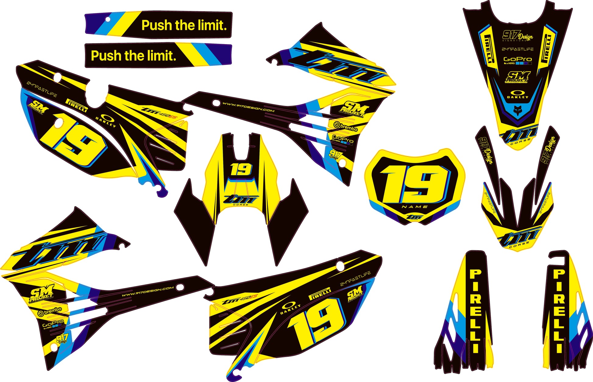 tm racing yellow fluo, smr, smk, giallo factory