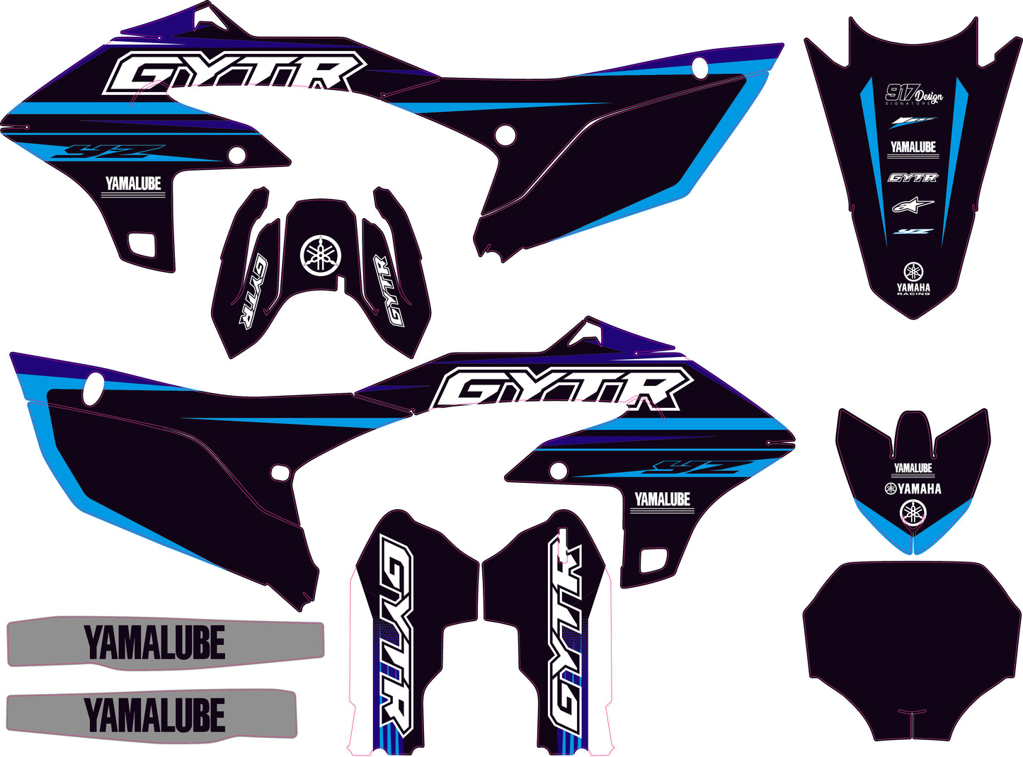 Grafiche Yamaha GYTR Black