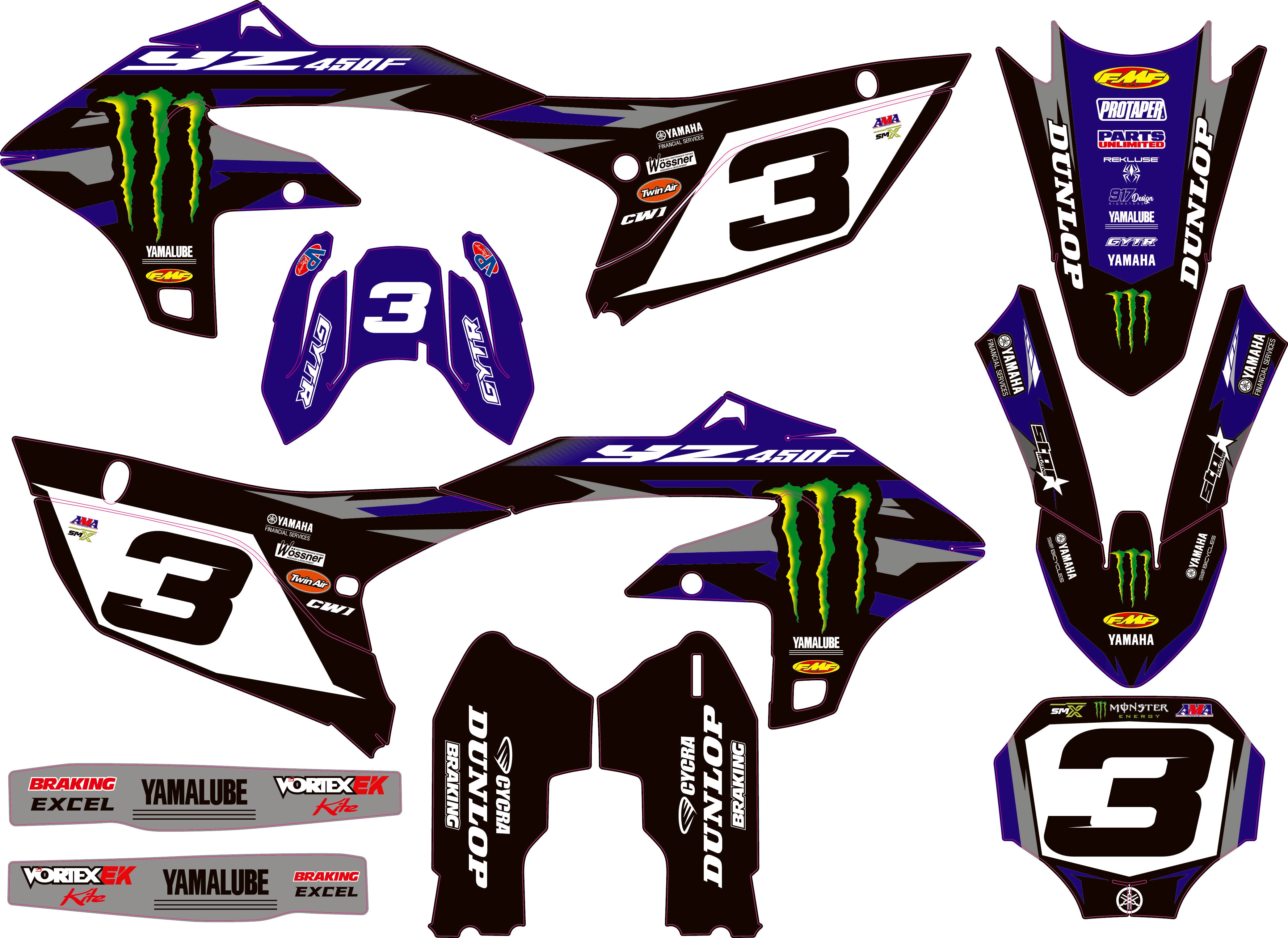 Kit Grafiche Yamaha Replica Star Racing '25 – 917 Design