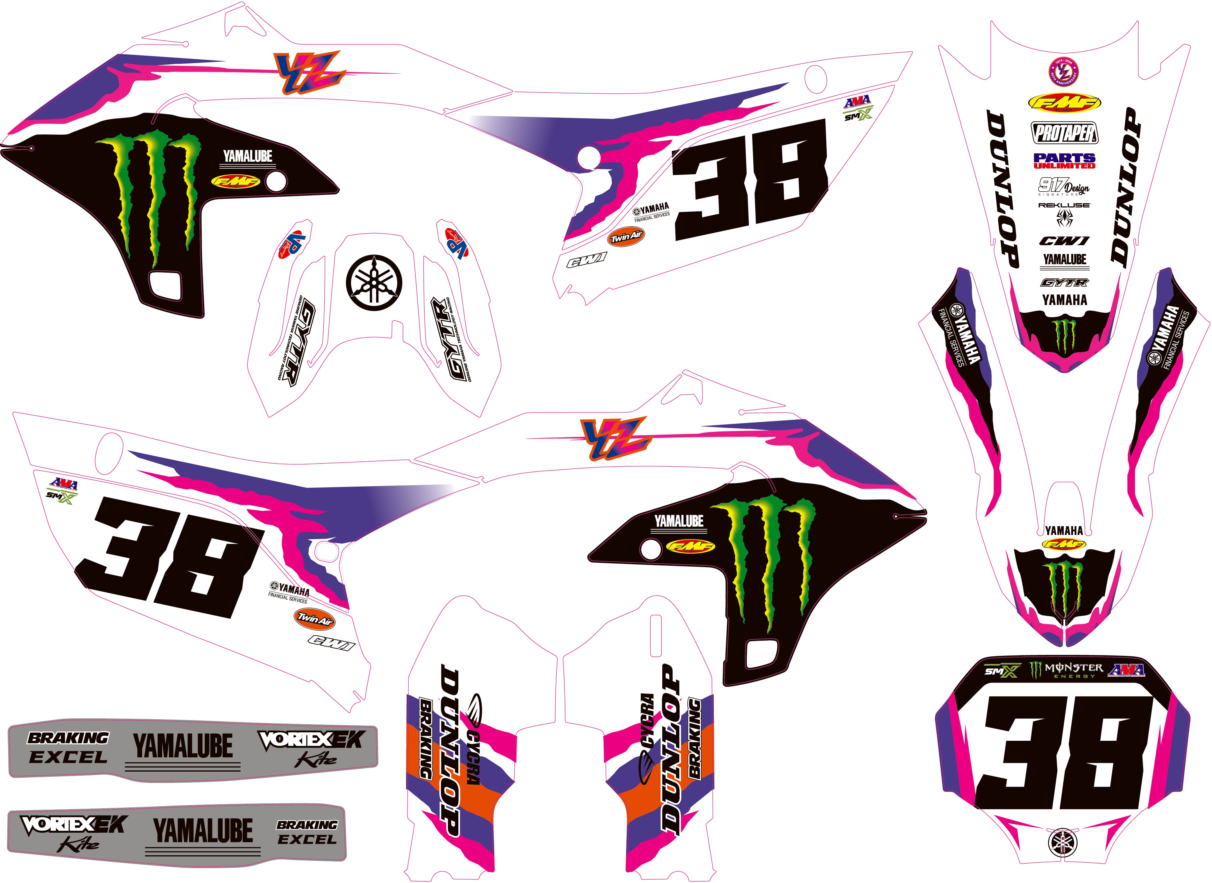 Kit Grafiche Yamaha Replica Star Racing Anniversary – 917 Design