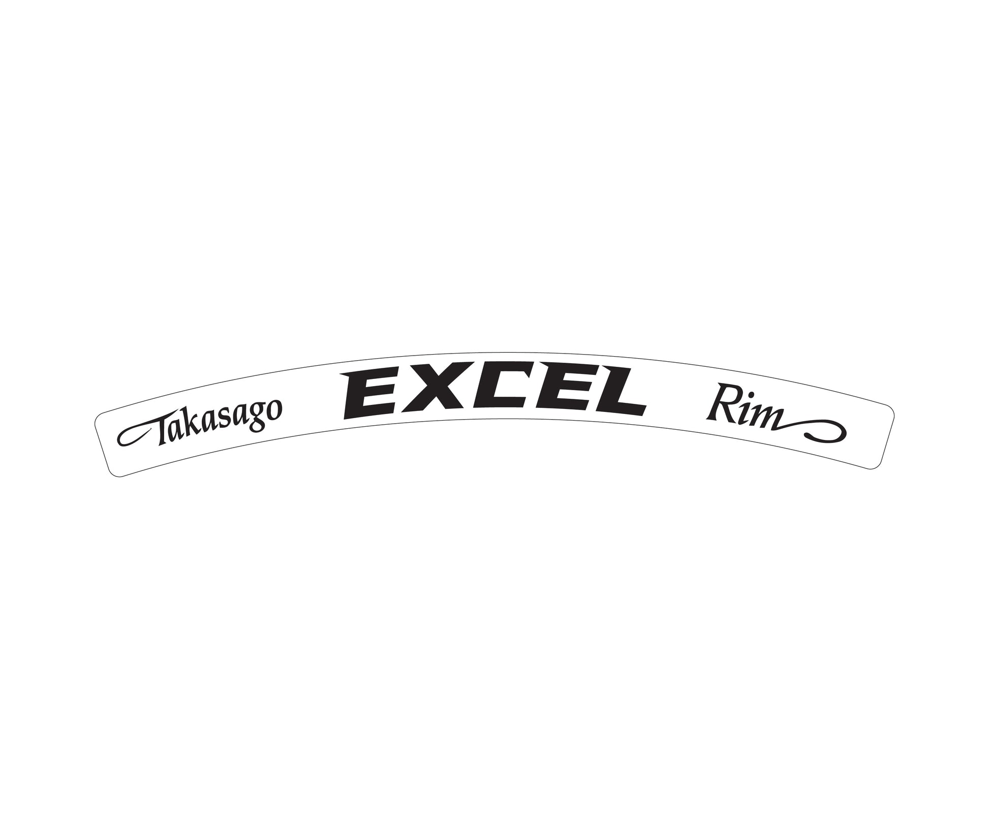 adesivi per cerchi ruote excel rim 21-19-18-17 trasparente e nero