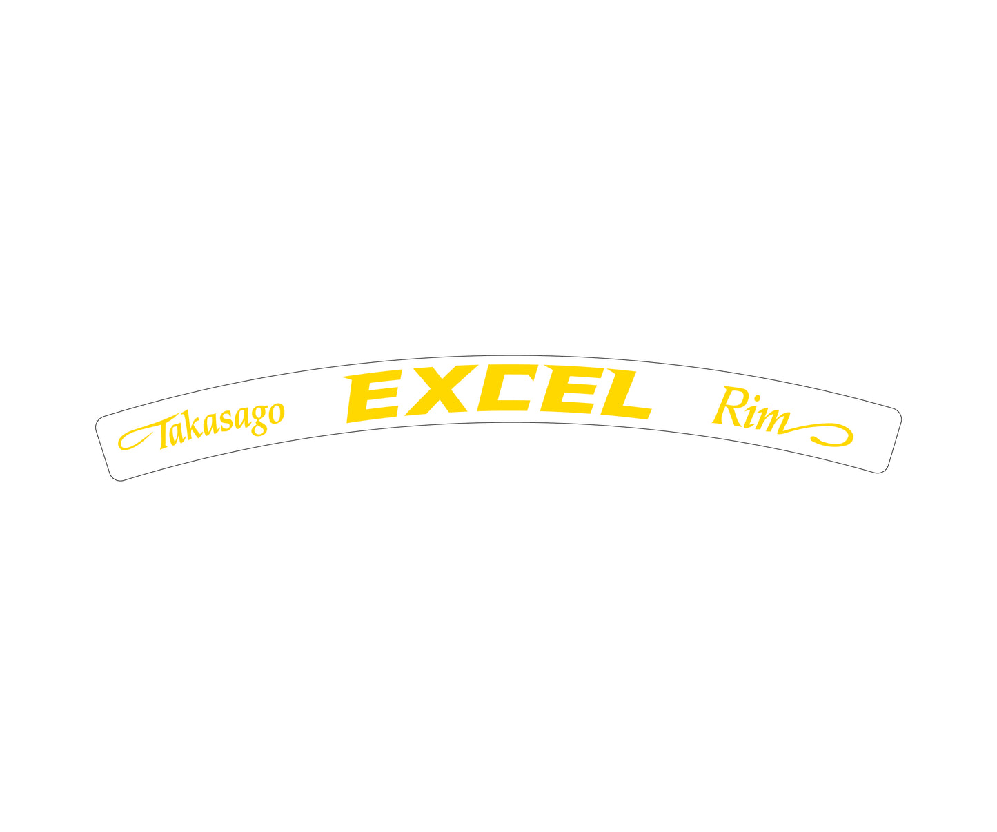 adesivi per cerchi ruote excel rim 21-19-18-17 trasparente e oro
